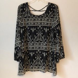 Blu Pepper sheer lined dress